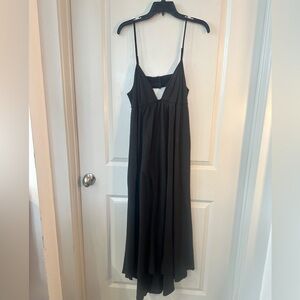 Free People Beach Cotton Babydoll Flowy Tie Back Boho Maxi Lightweight Dress, S